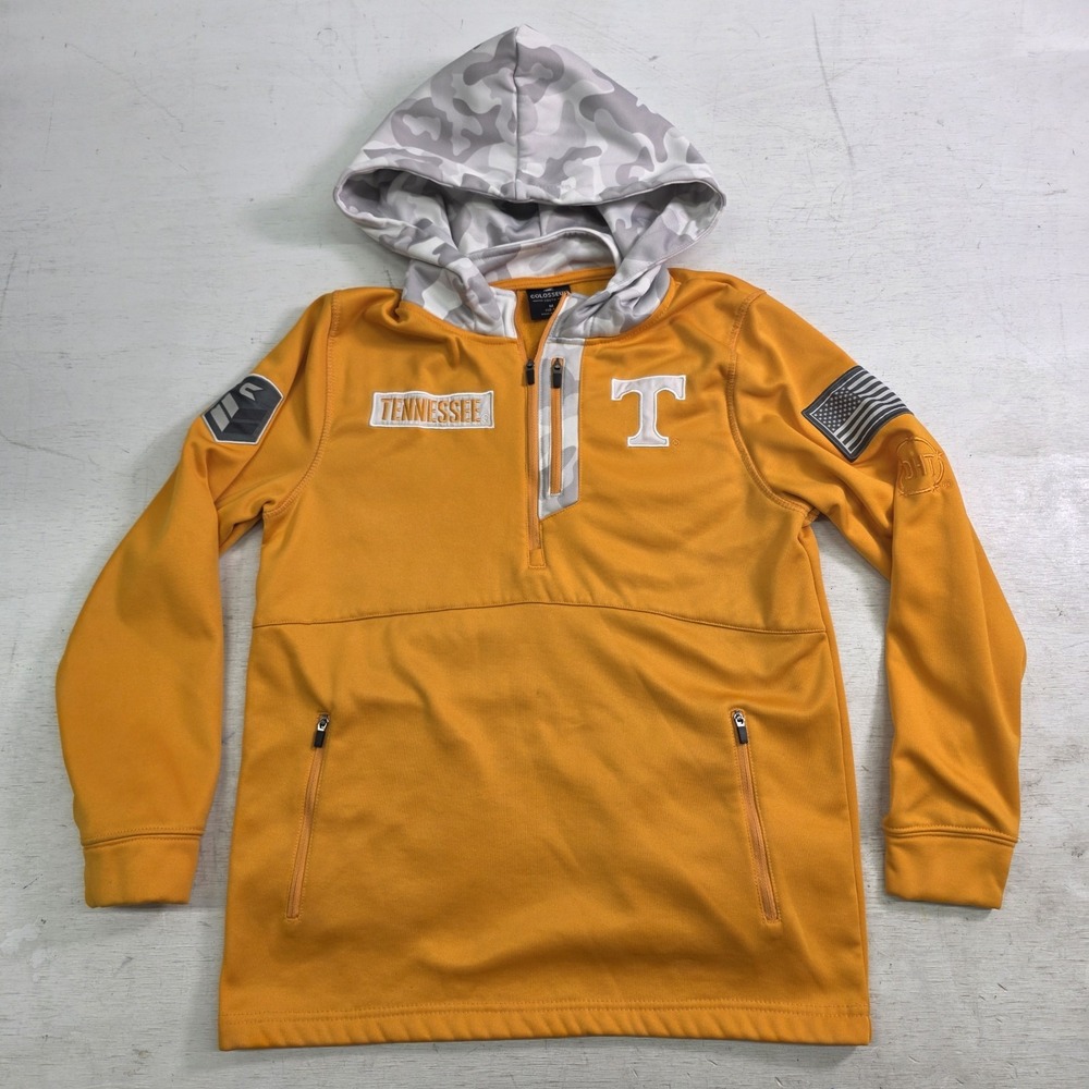 Colosseum Arctic Camo Tennessee Volunteers OHT Military Hoodie Youth Boys Sz M